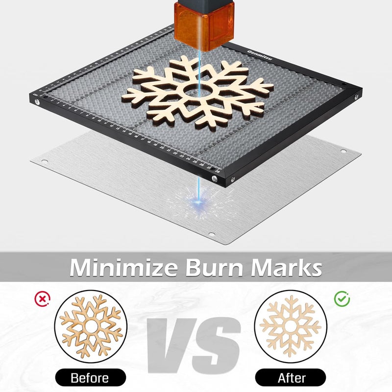 Genmitsu Honeycomb Laser Bed, 12.4" x 11.1" Perfect fit for Kortek Laser Engraver and Cutter Machine, Laser Engrave Accessories Bed Table for Fast Heat Dissipation and Desk Protection - Image 4